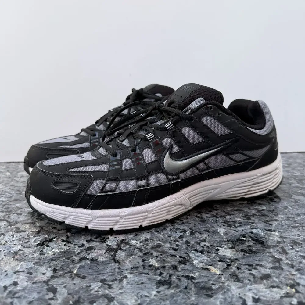 Nike P-6000 Black Iron Grey White Retro Running Shoes CD6404-003 Mens Size 12